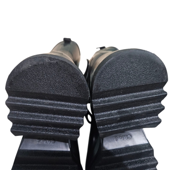 Chloé Betty Black Rubber Rain Boots – Size 41 - Picture 12 of 13
